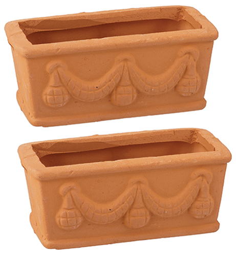 Swag Embossed Planters, 2 pc.